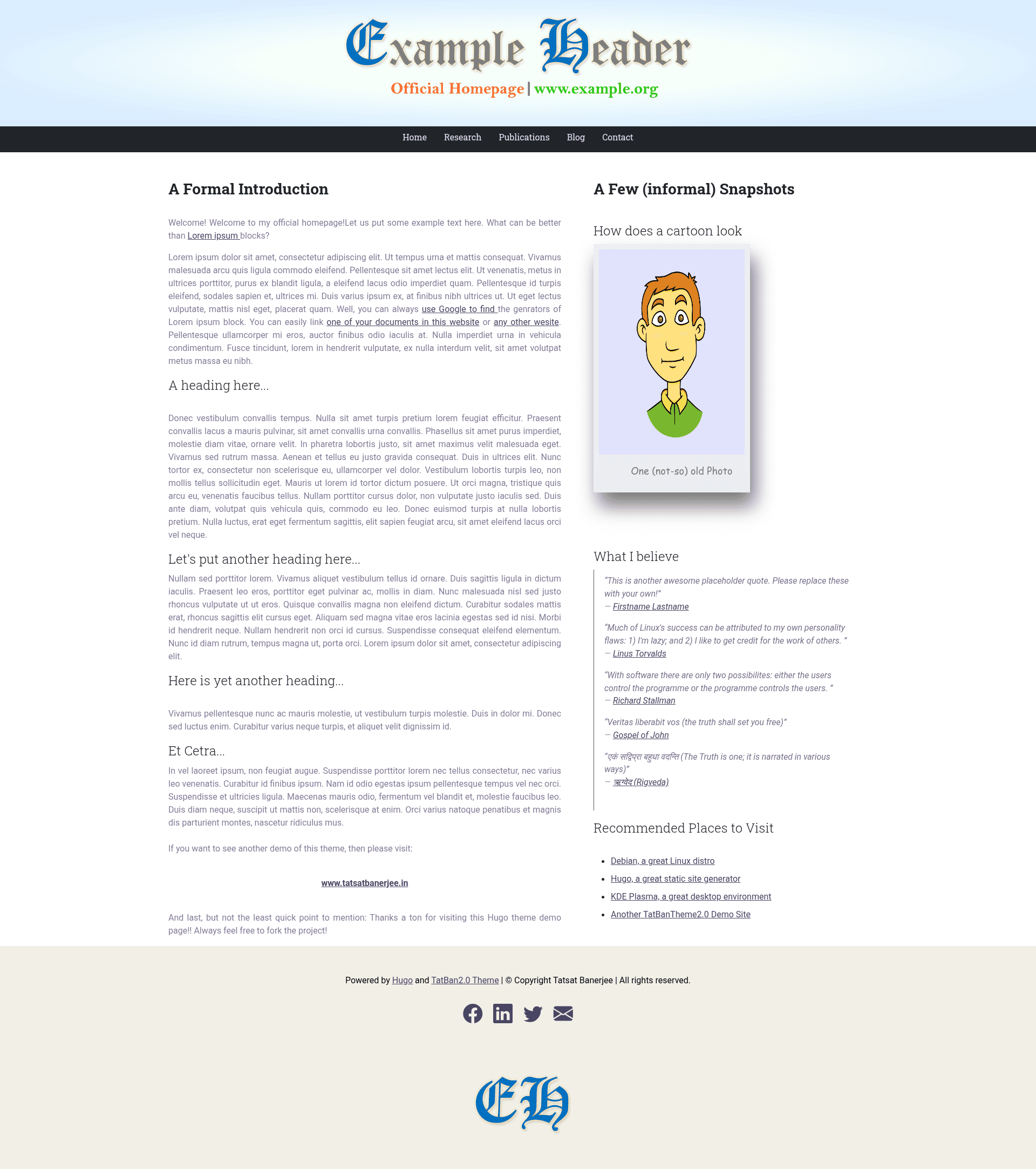 screenshot of TatBanTheme2.0 on template0.com