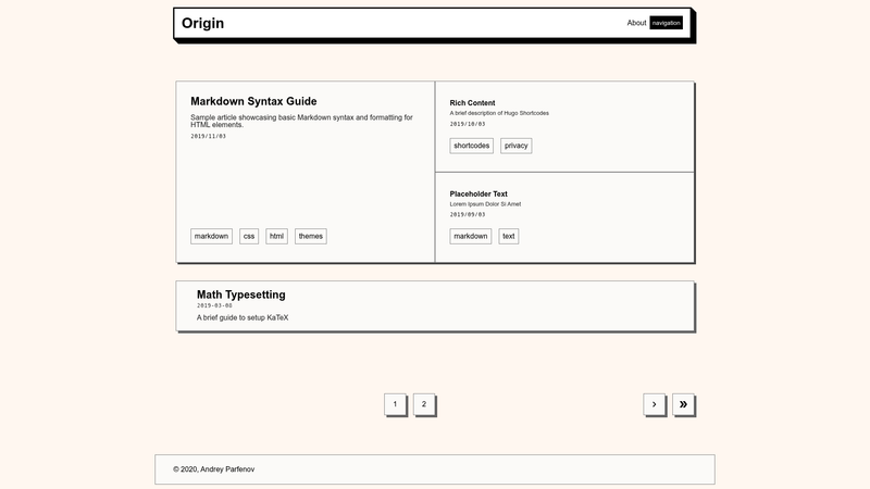 Image for Origin Hugo Theme on template0.com Image for Origin Hugo Theme on template0.com
