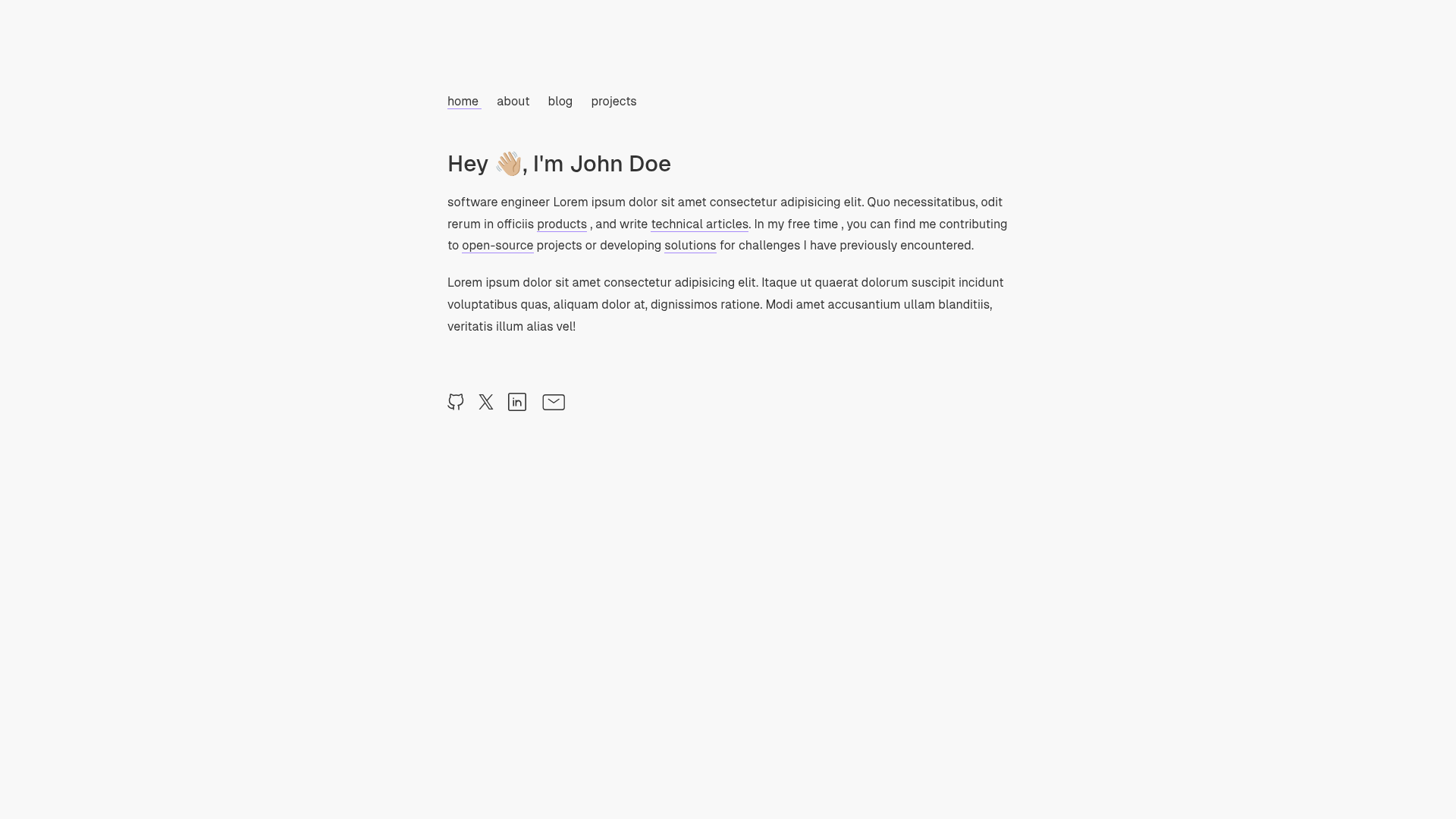 screenshot of astro-minimal-portfolio on template0.com