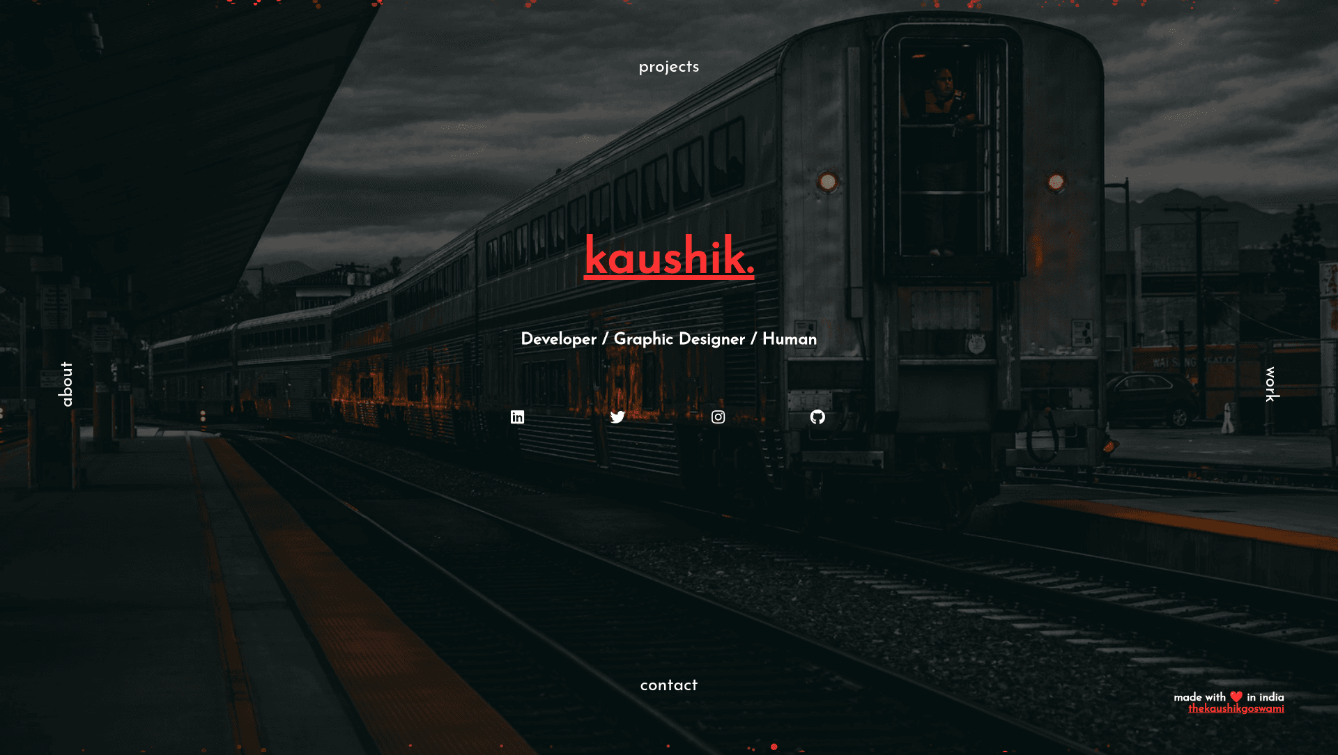 screenshot of Personal Portfolio on template0.com