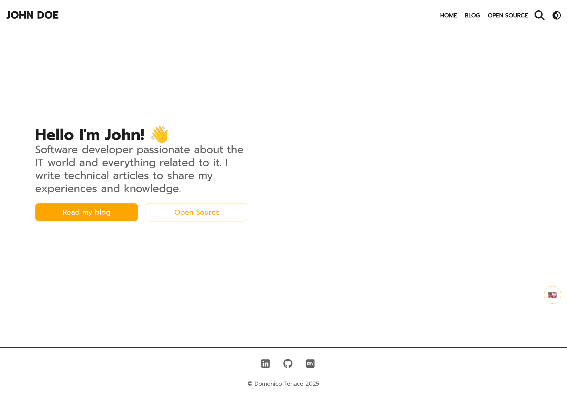 screenshot of Astro Minimal on template0.com