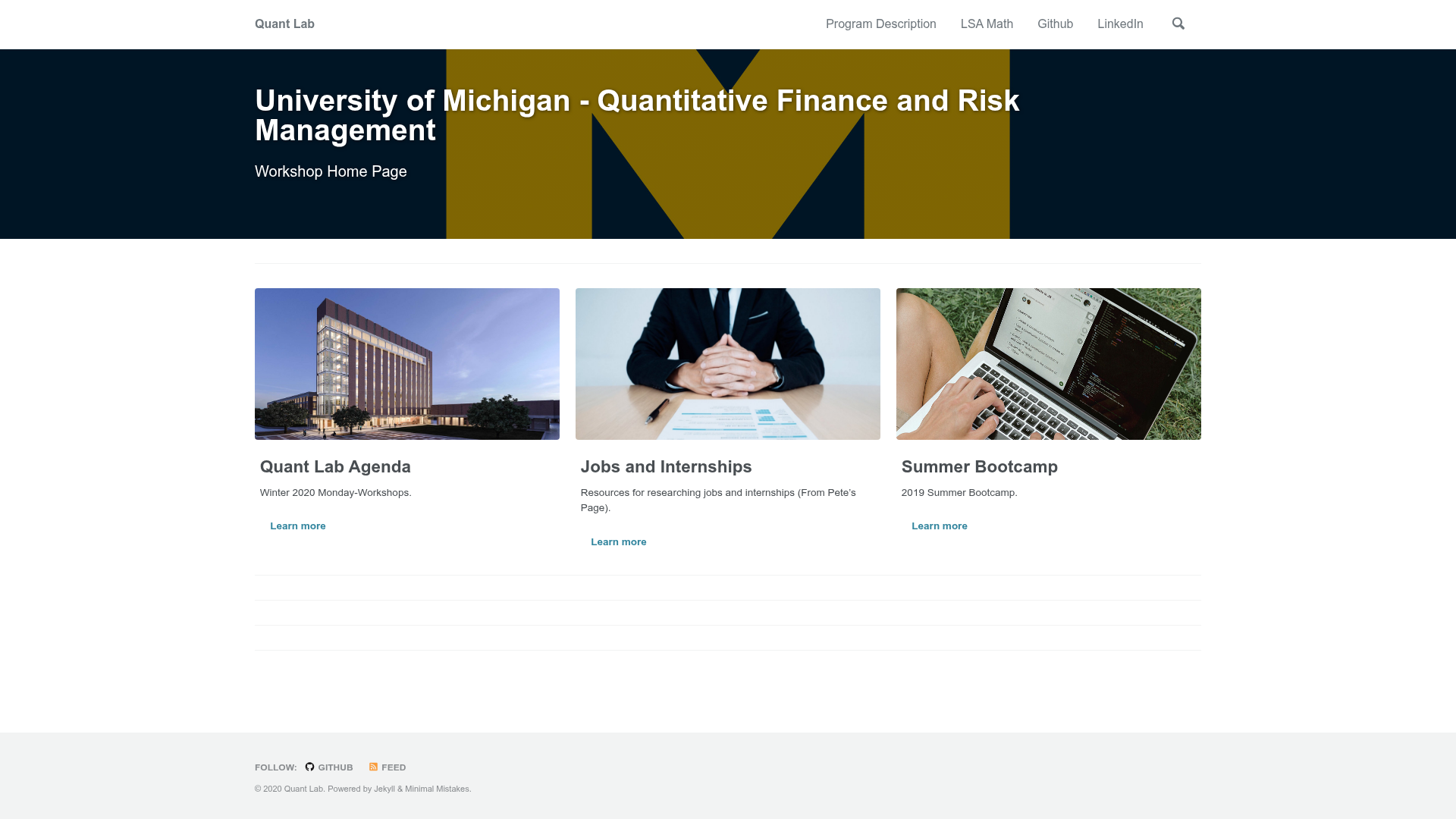 screenshot of Quantlab on template0.com