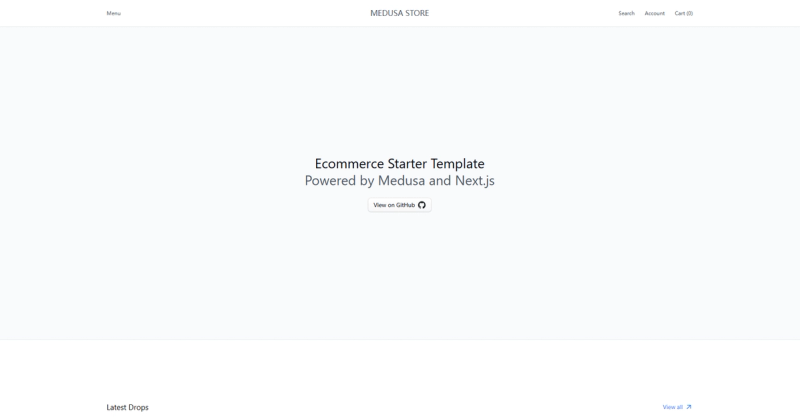 Image for Medusa Next.js Starter(ecommerce nextjs template) on template0.com