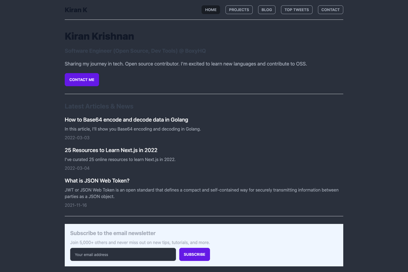 Image for NextJS Blog Template for Developers on template0.com Image for NextJS Blog Template for Developers on template0.com