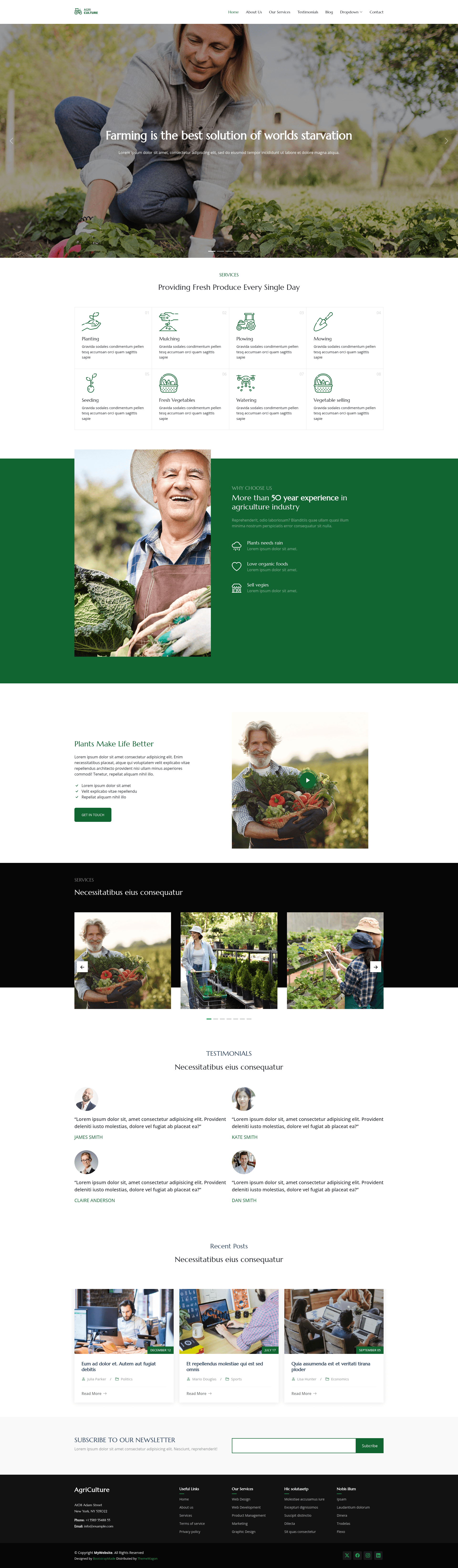 screenshot of AgriCulture on template0.com