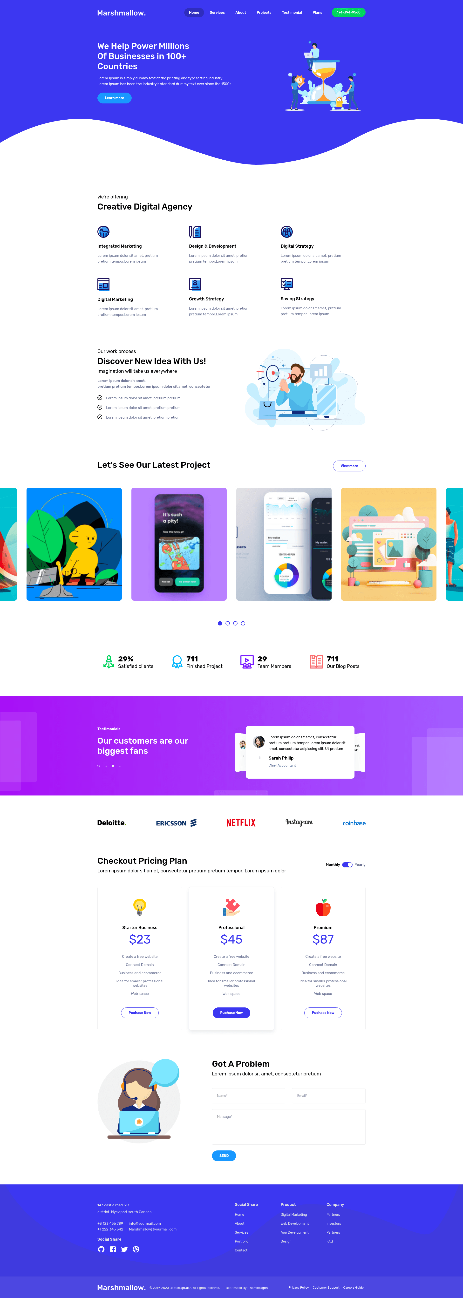 screenshot of Marshmallow on template0.com