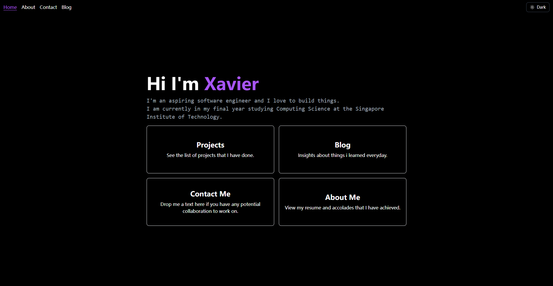 Image for Xavieroyj Portfolio(portfolio astro template) on template0.com