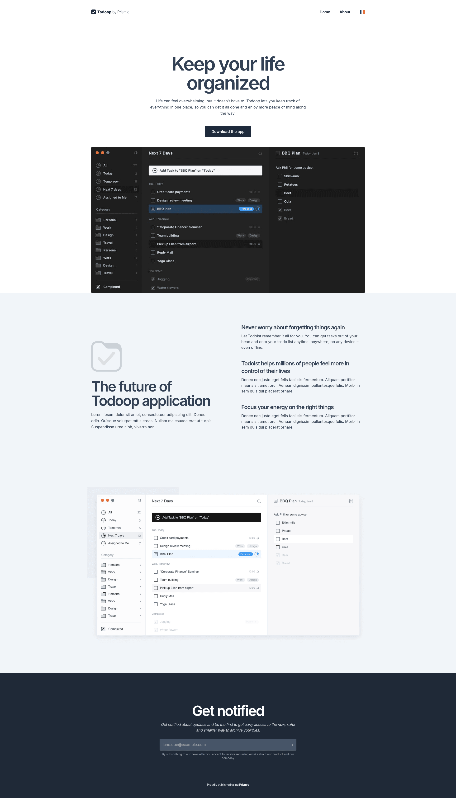 screenshot of Prismic + Nuxt Multi-Lang Starter on template0.com