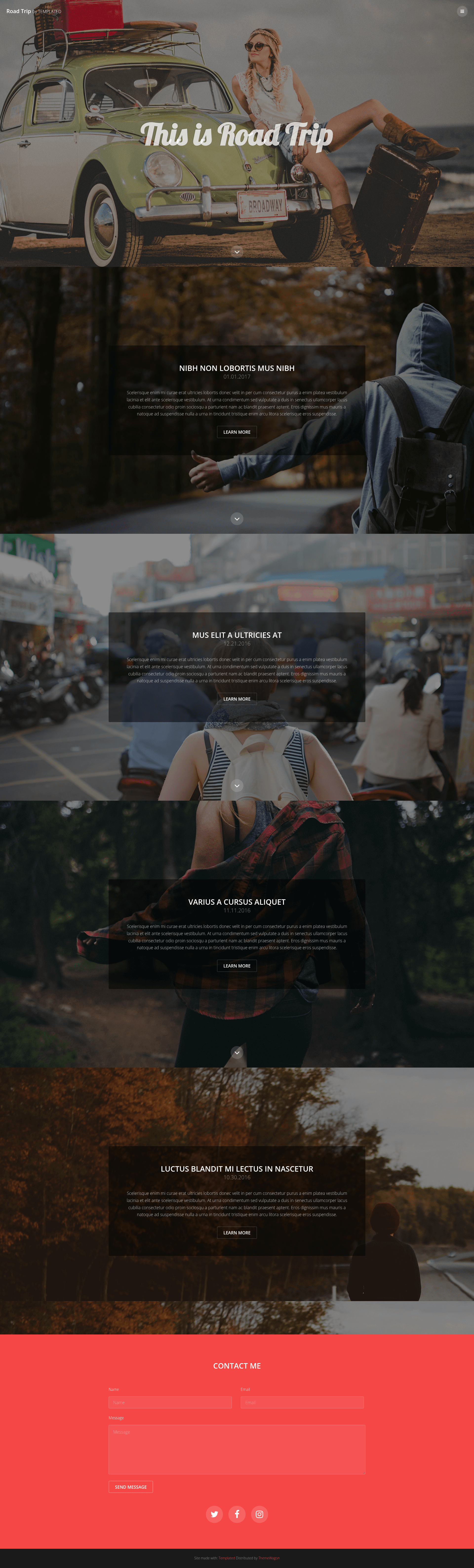 screenshot of RoadTrip on template0.com