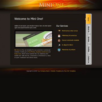 Image for Mini One Template on template0.com Image for Mini One Template on template0.com