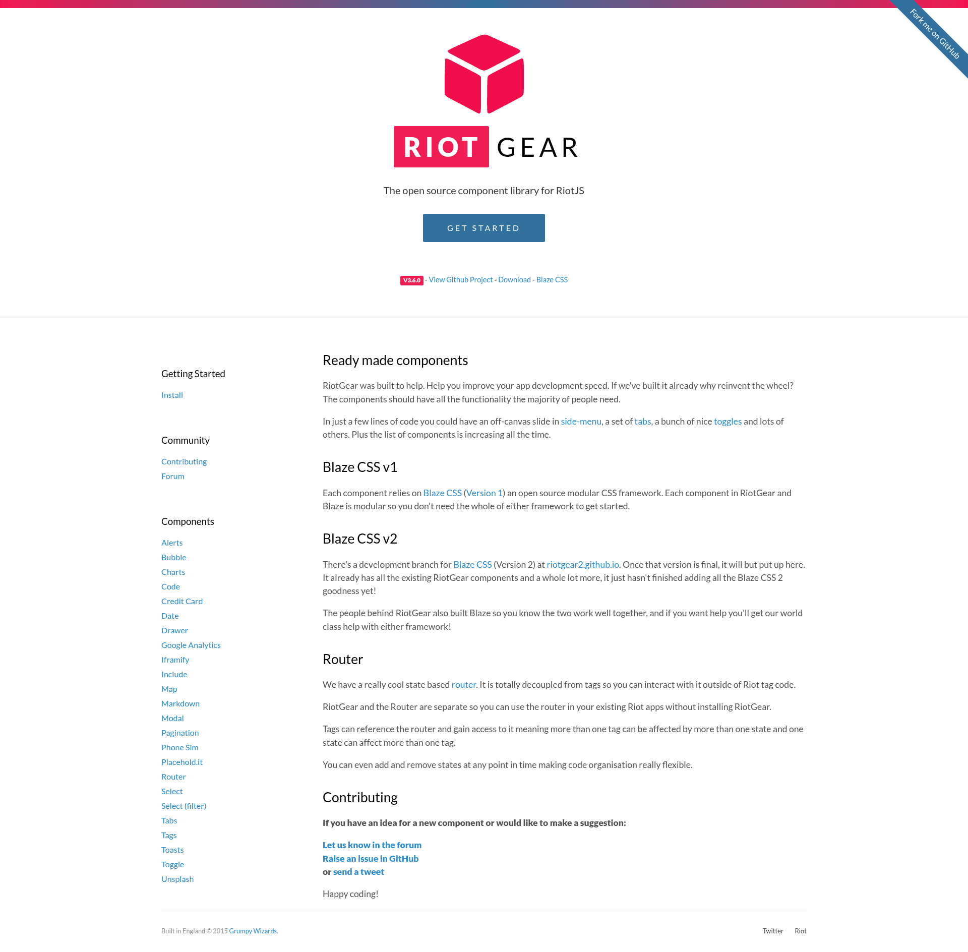 screenshot of RiotGear on template0.com