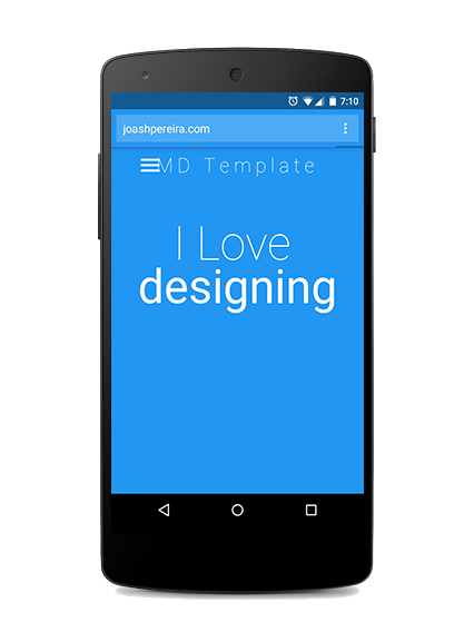 Image for Material Design One Page HTML Template on template0.com Image for Material Design One Page HTML Template on template0.com