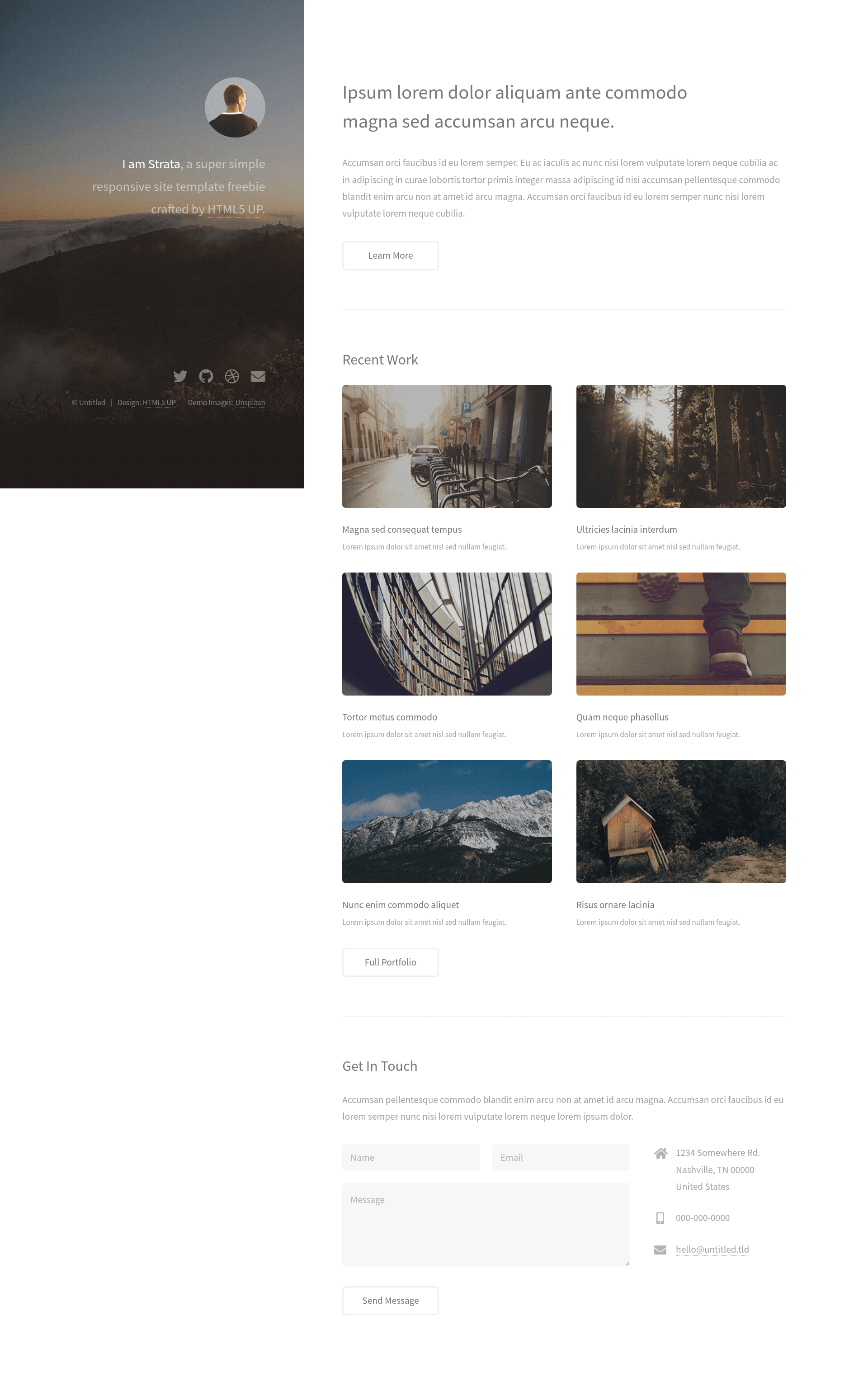 screenshot of Strata on template0.com