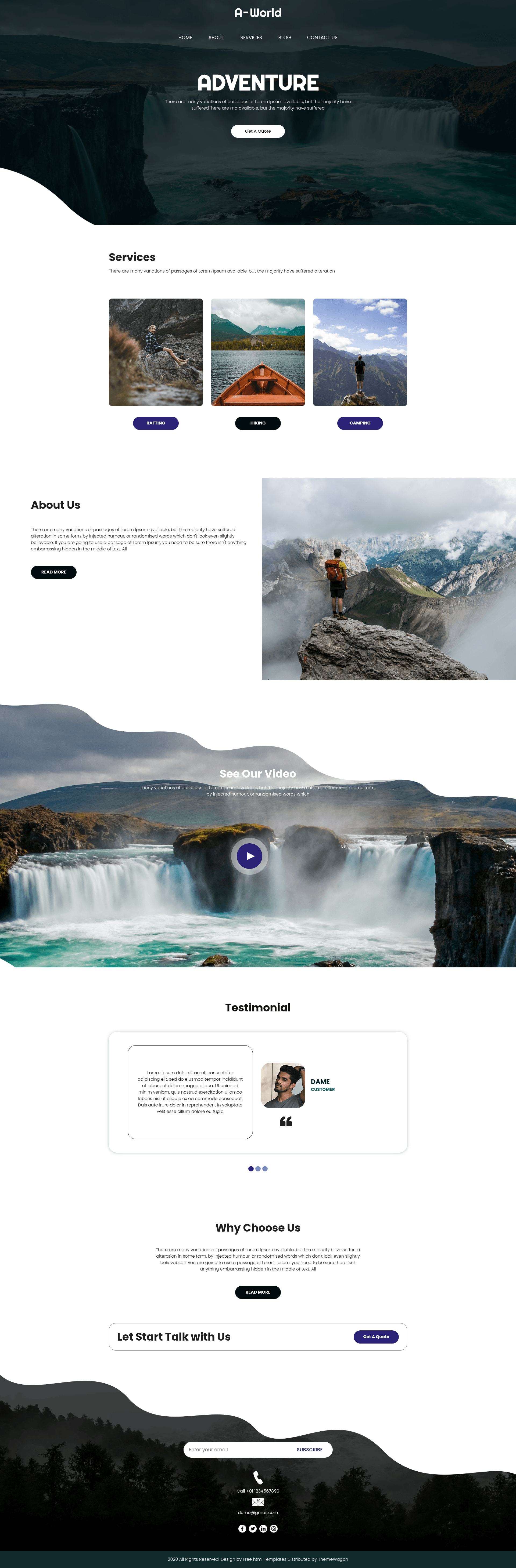 screenshot of A-World on template0.com