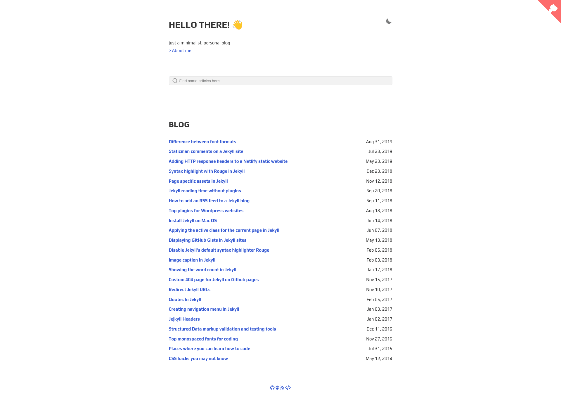 screenshot of Gesko on template0.com