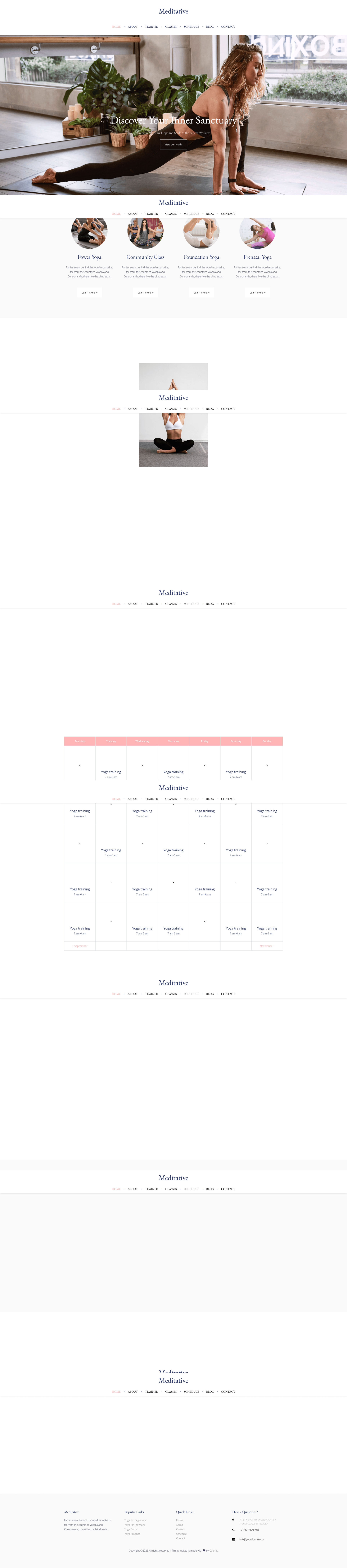 screenshot of Meditative on template0.com