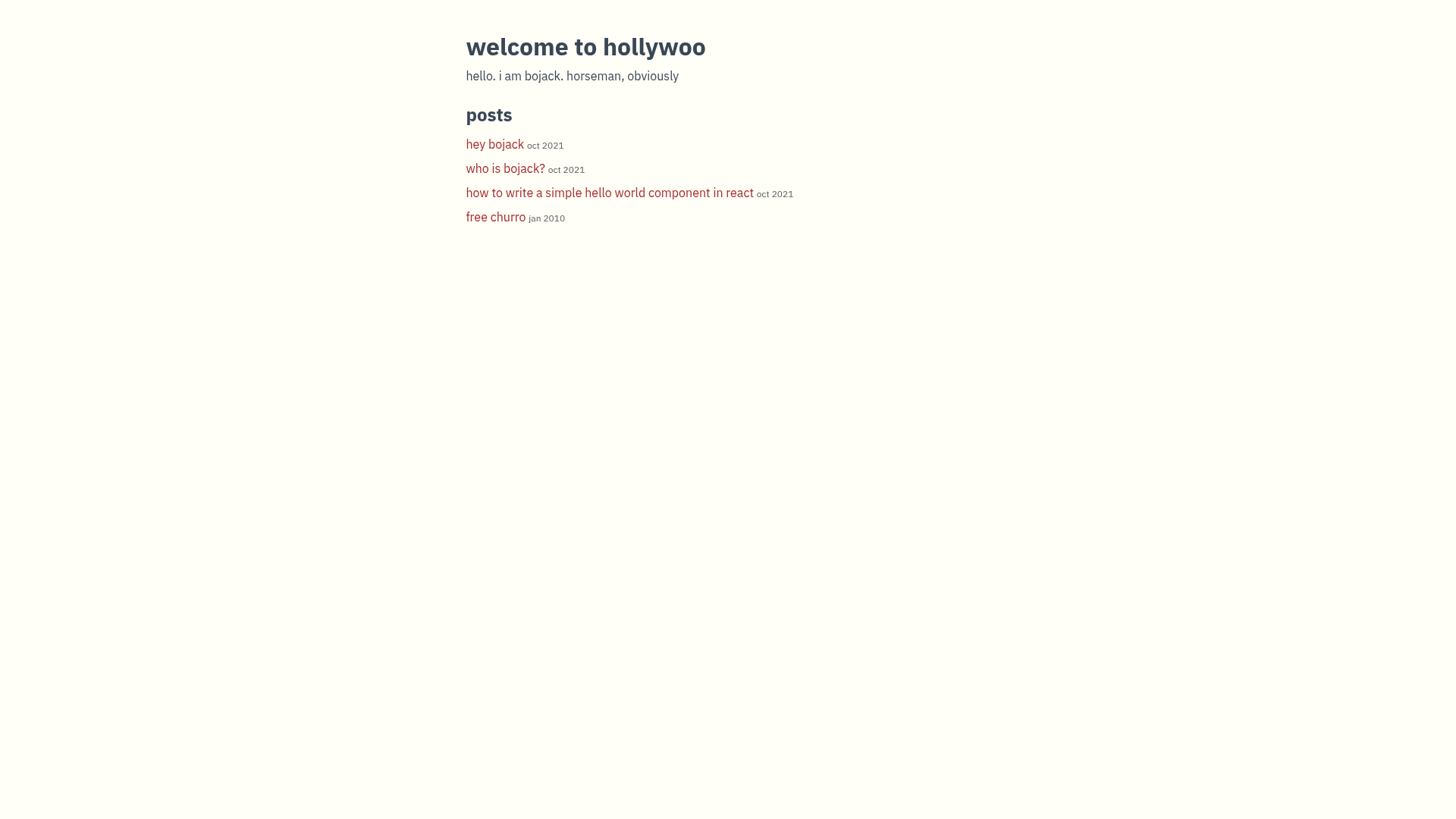 screenshot of Eleventy Minimal Blog on template0.com