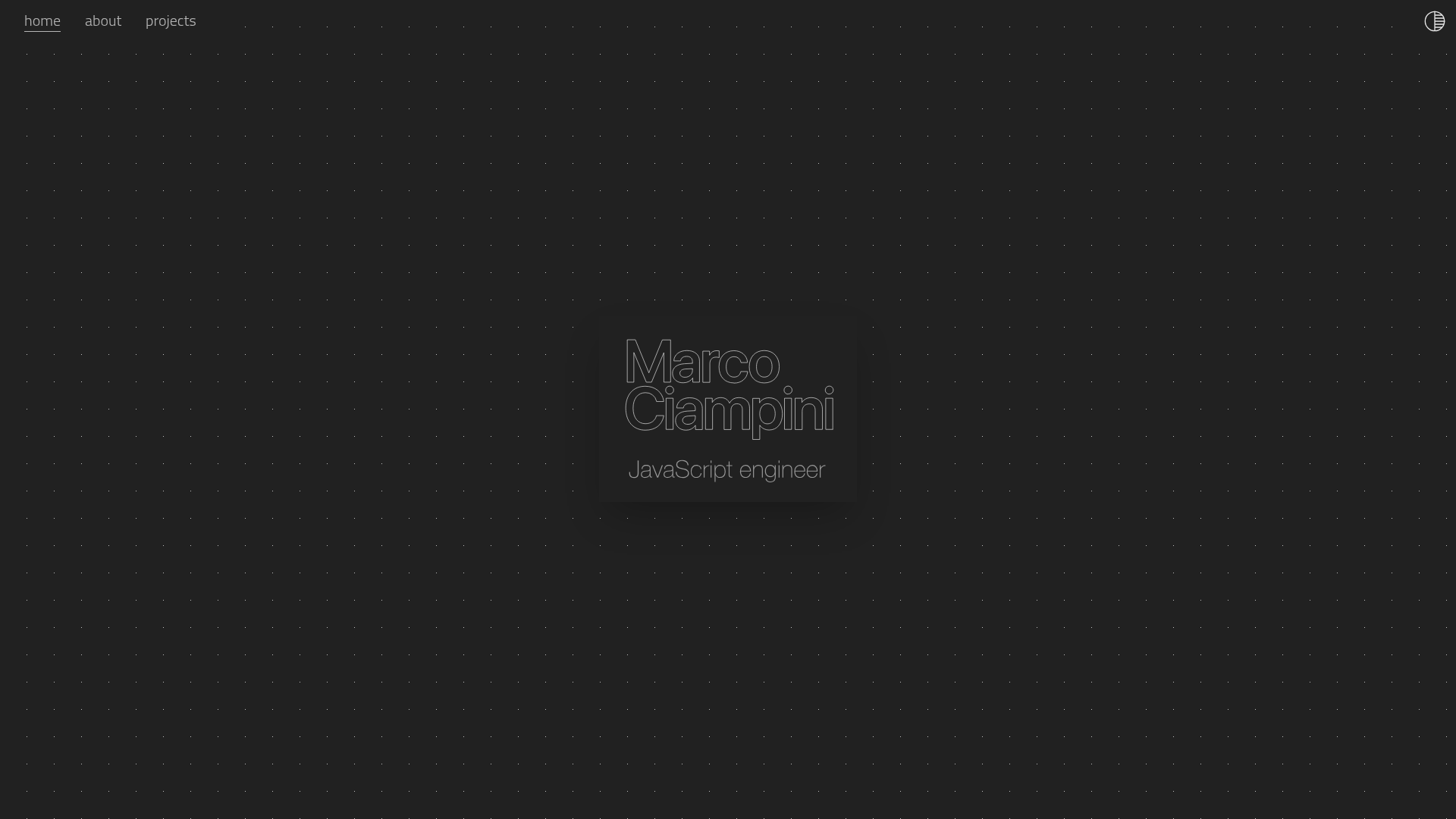 screenshot of Portfolio 2019 on template0.com