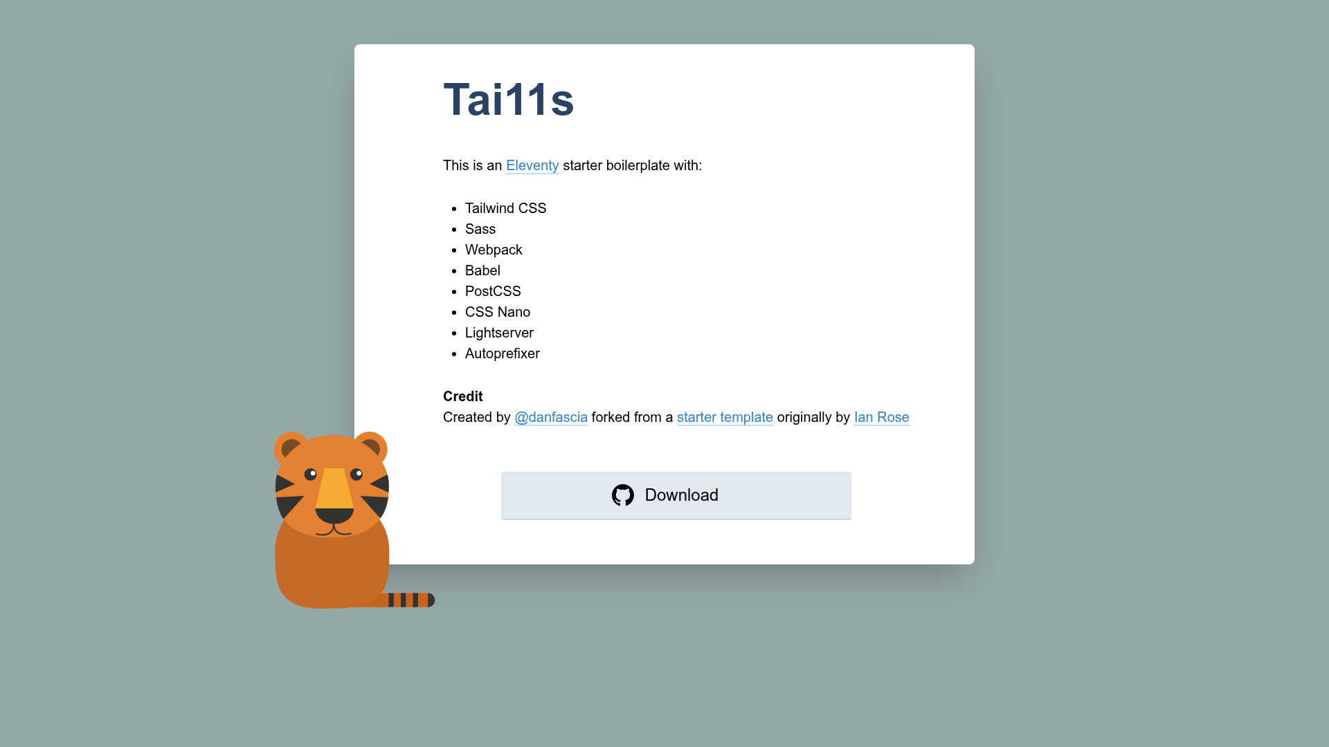 screenshot of Tai11s on template0.com