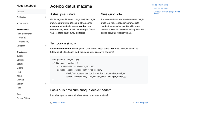 Image for Hugo Notebook on template0.com