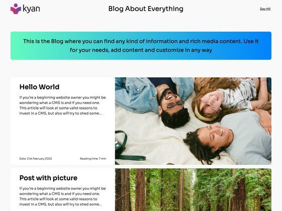 Flotiq Gatsby Blog 1 preview