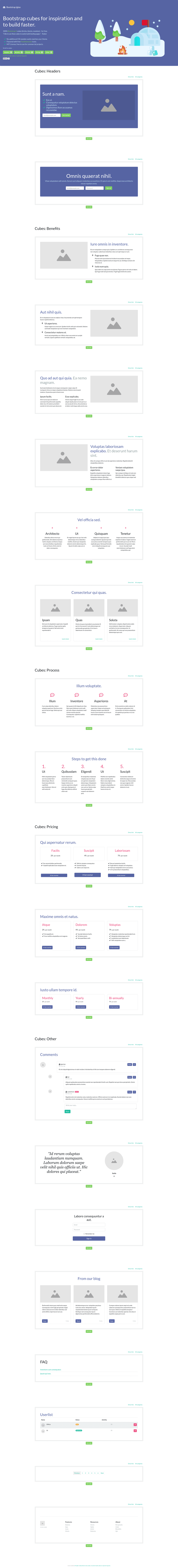 screenshot of Bootstrap Igloo on template0.com