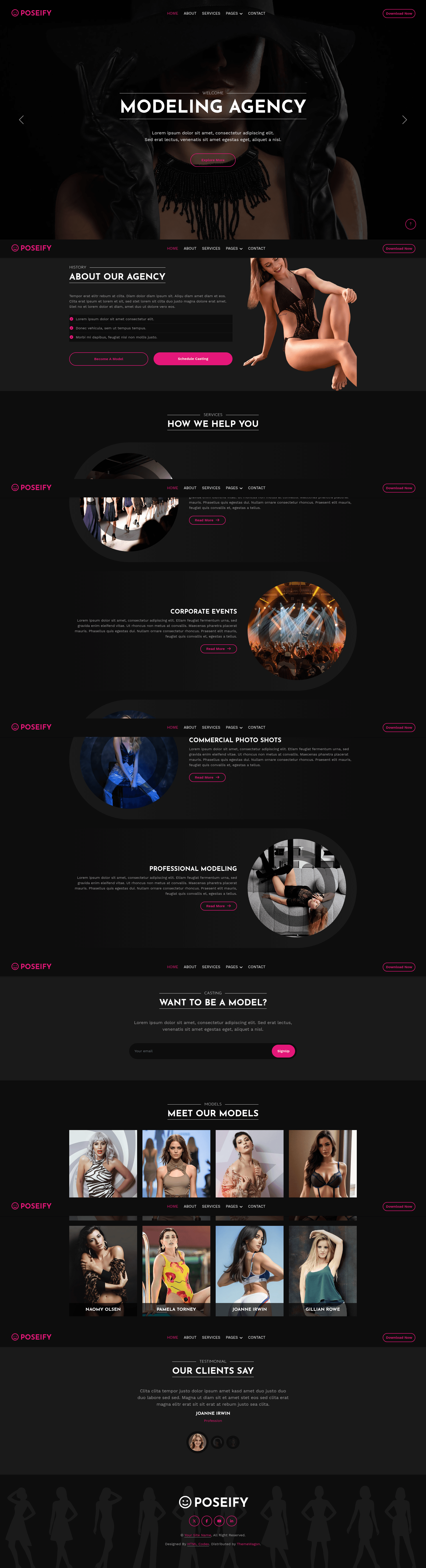 screenshot of Poseify on template0.com