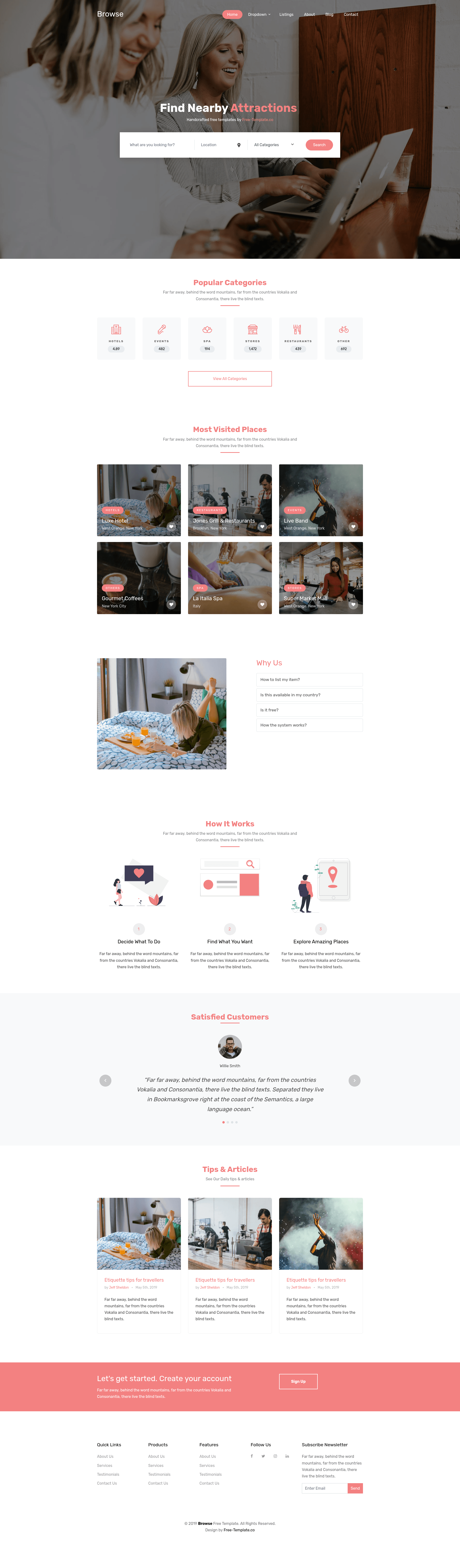 screenshot of Browse on template0.com
