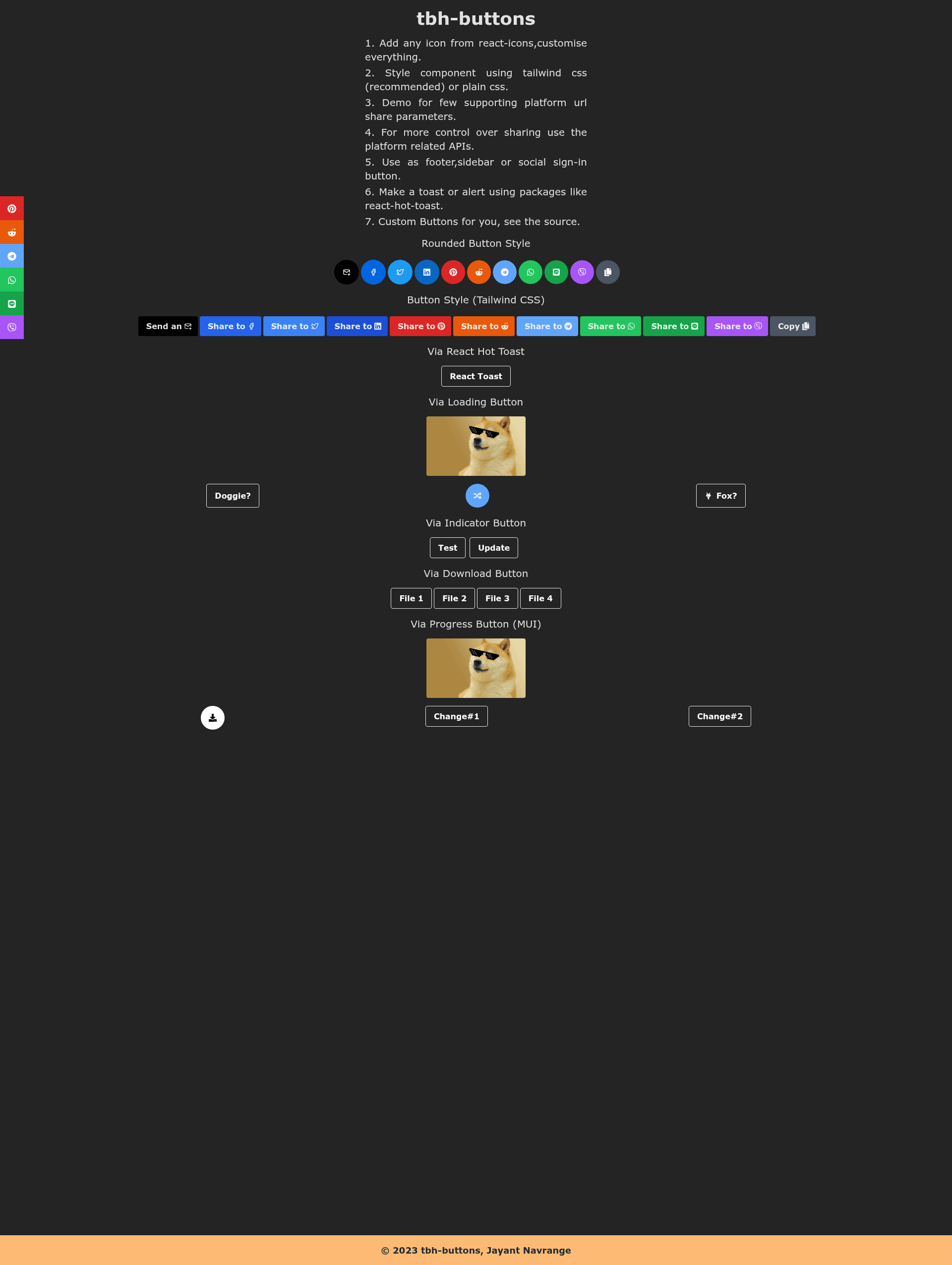 screenshot of tbh-buttons on template0.com