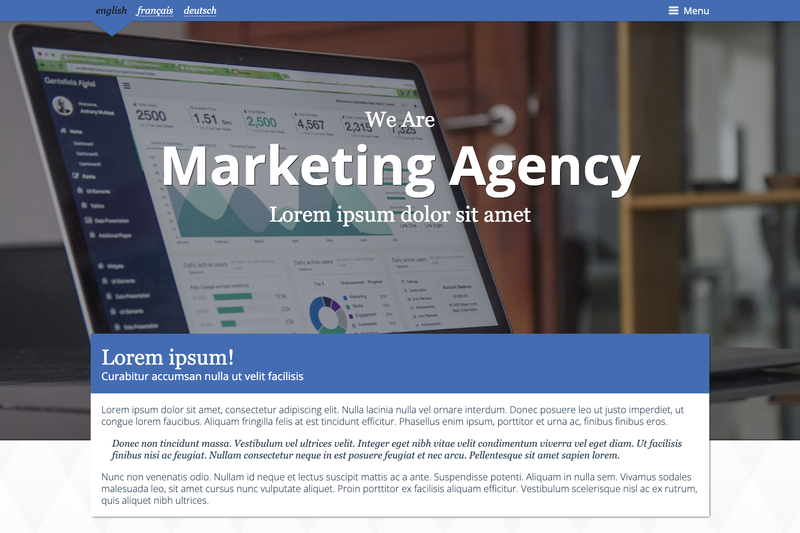 Image for Marketing Agency One Page Template on template0.com Image for Marketing Agency One Page Template on template0.com