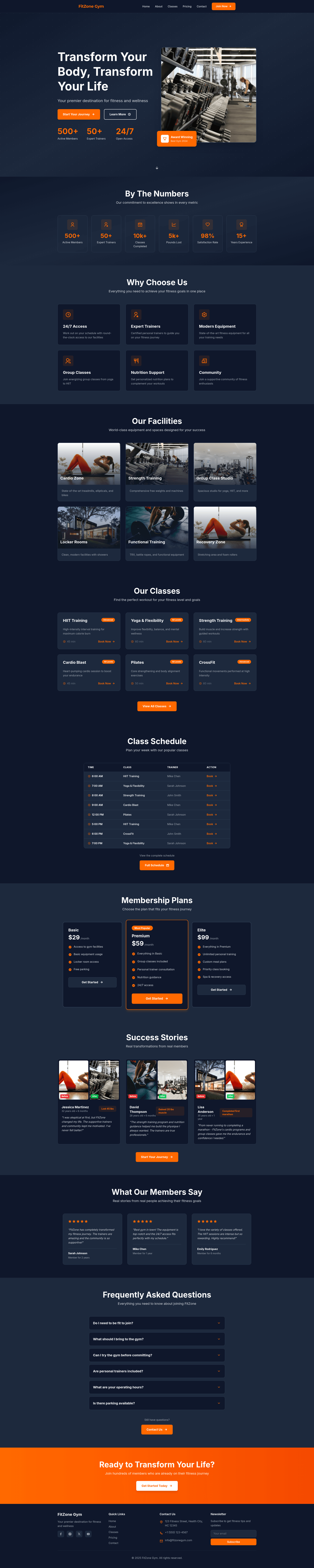 screenshot of FitZone Gym - Fitness Astrojs Website Theme on template0.com