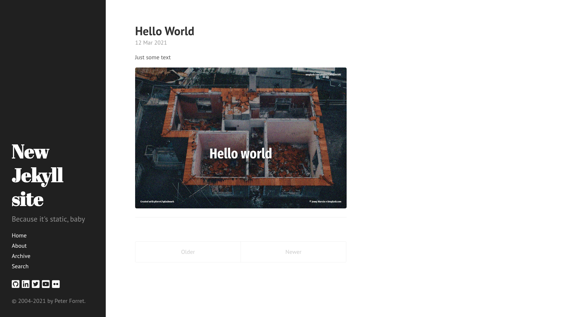 screenshot of Jekyll Blog Template on template0.com