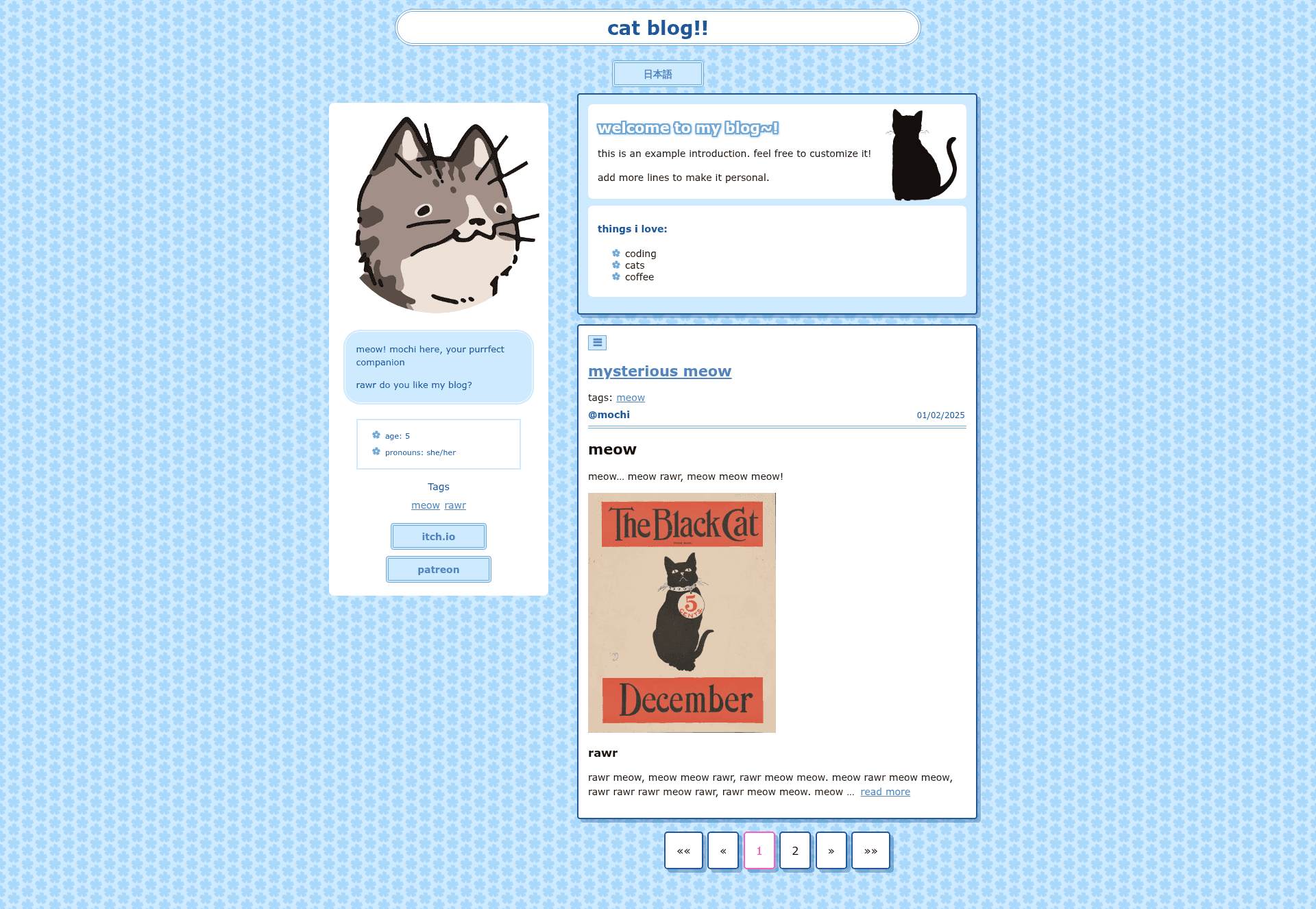 screenshot of neopost on template0.com