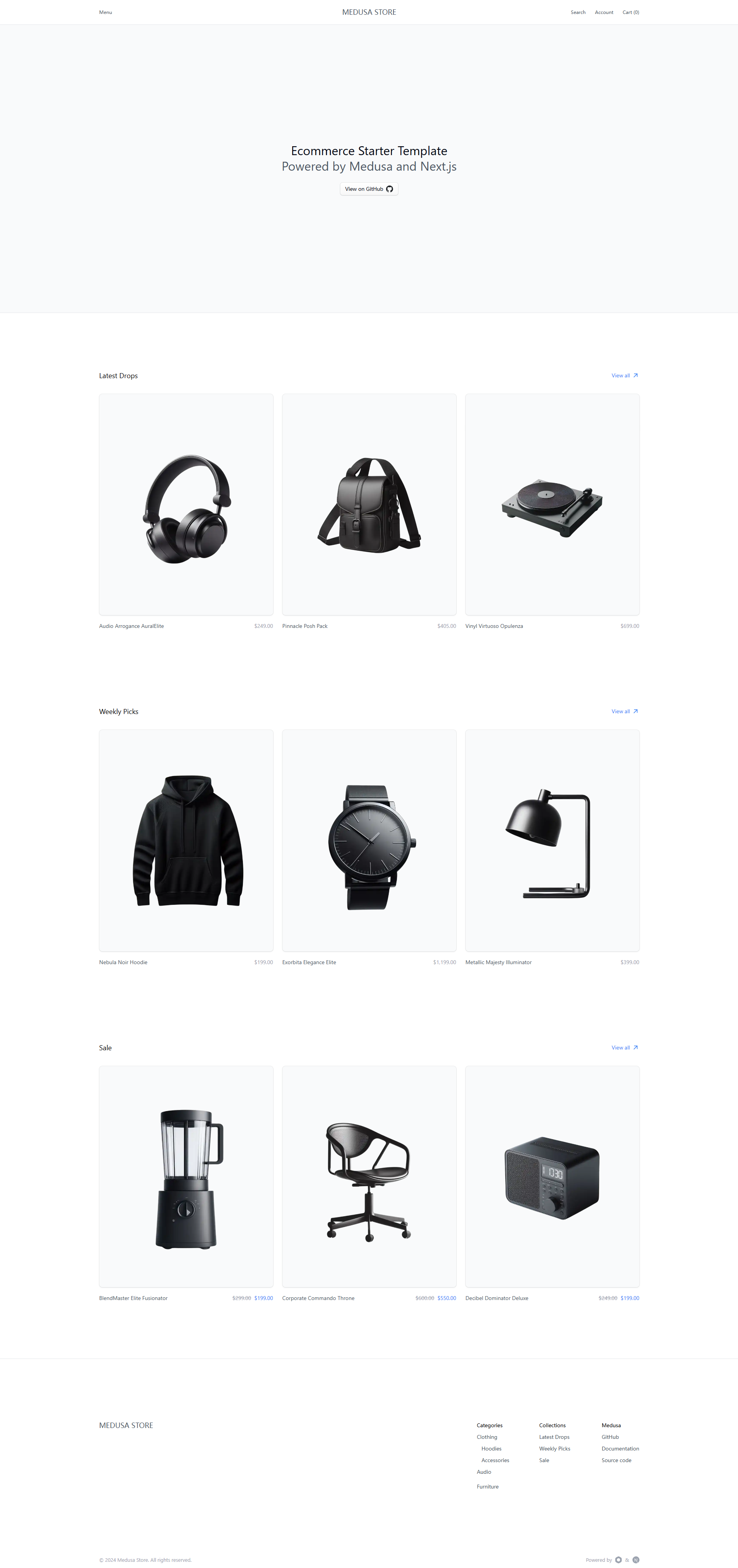 Image for Medusa Next.js Starter(ecommerce nextjs template) on template0.com