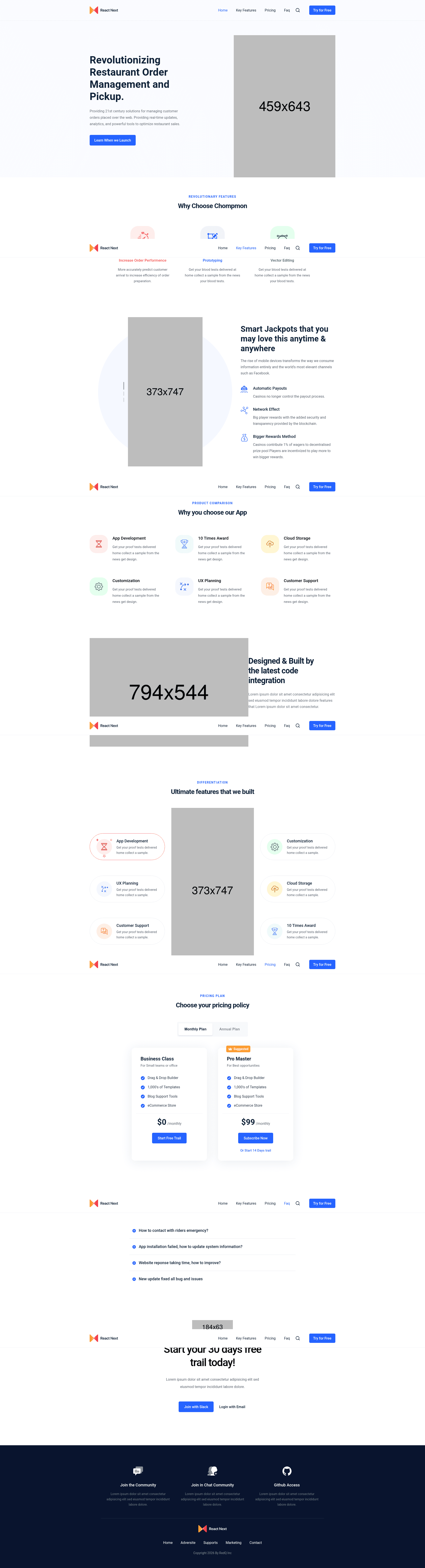 screenshot of Gatsby Landing App Classic on template0.com