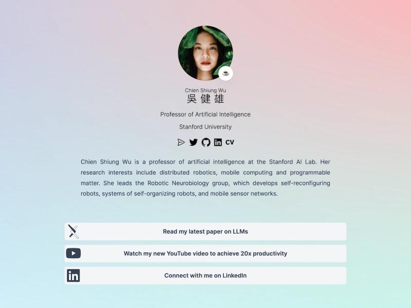Image for Hugo Theme Link-in-Bio on template0.com Image for Hugo Theme Link-in-Bio on template0.com