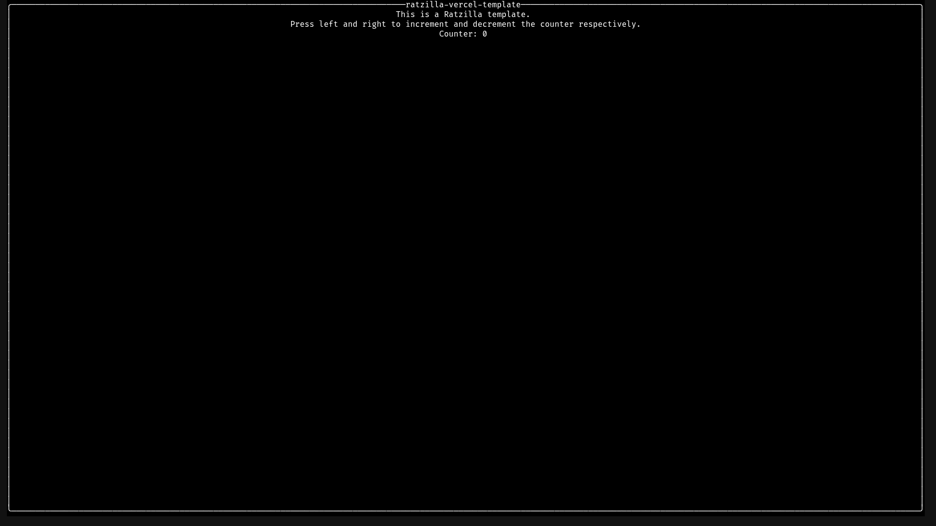 screenshot of Ratzilla Vercel Template on template0.com