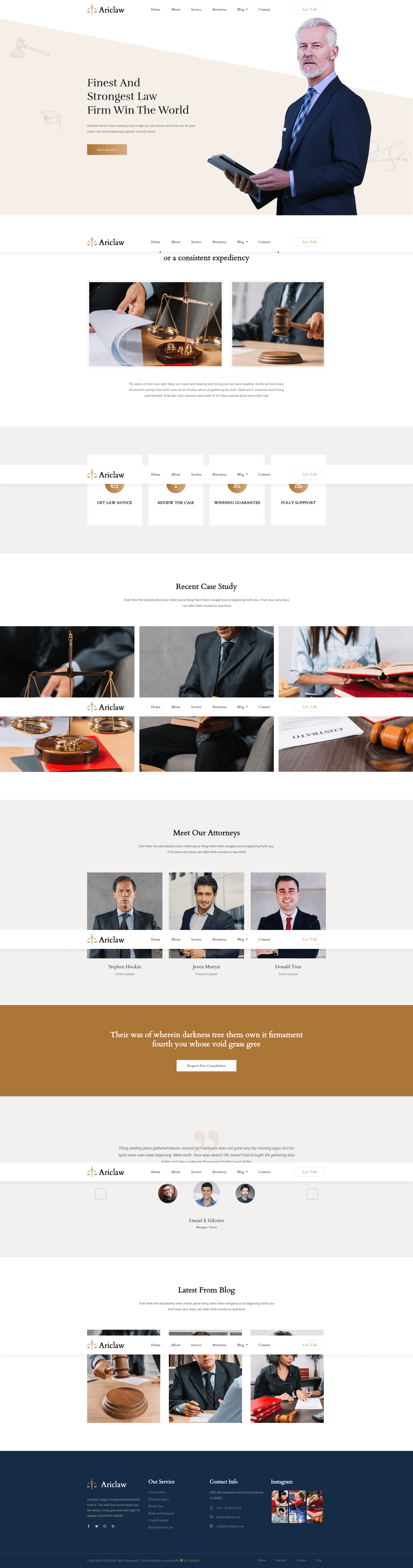 screenshot of Ariclaw on template0.com