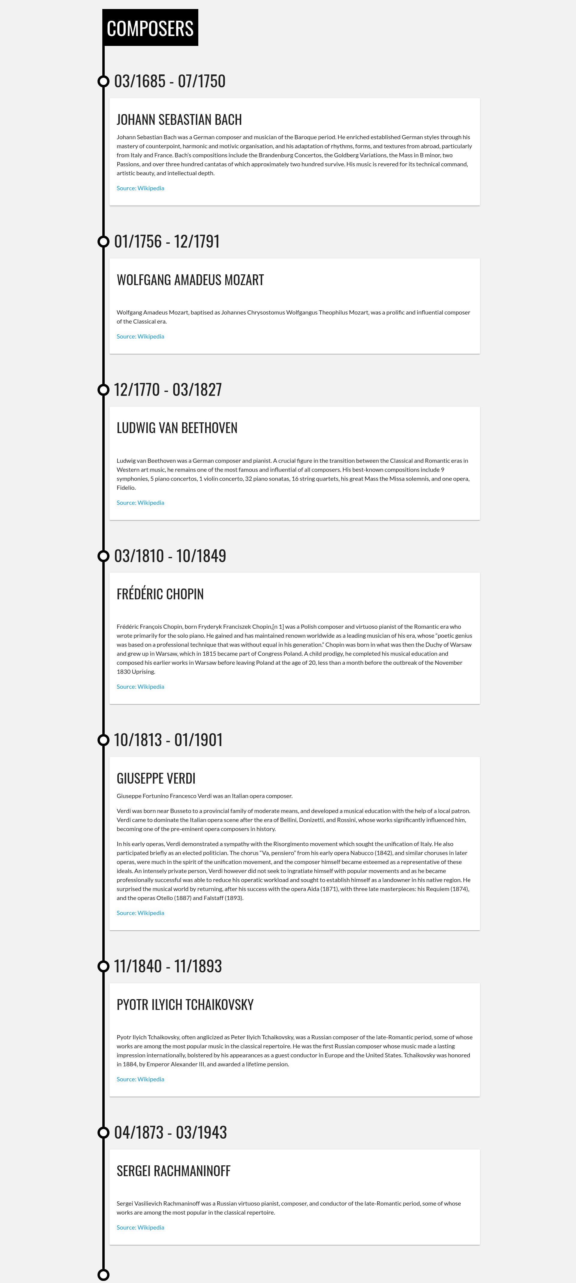 screenshot of Jekyll Timeline on template0.com