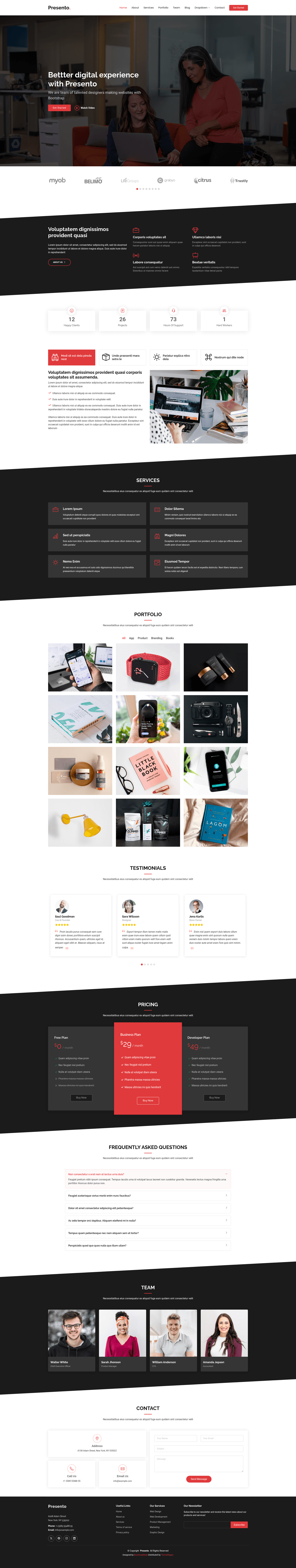 screenshot of Presento on template0.com