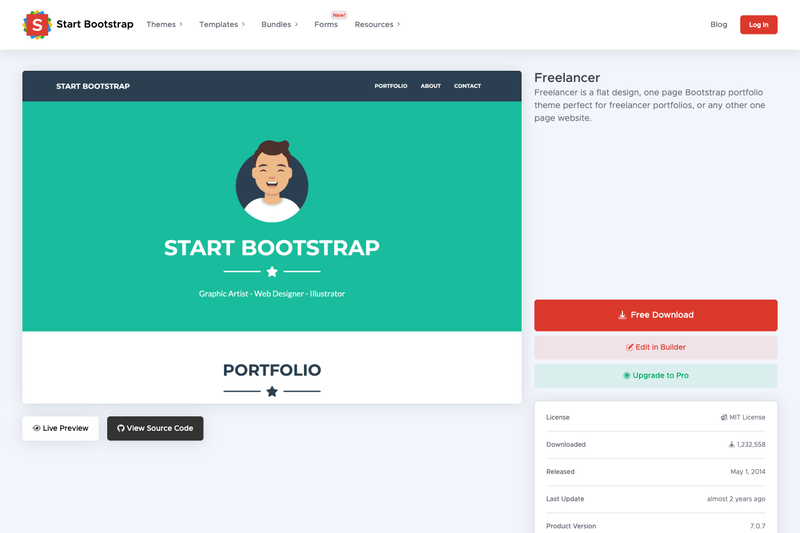 Image for Startbootstrap Freelancer on template0.com