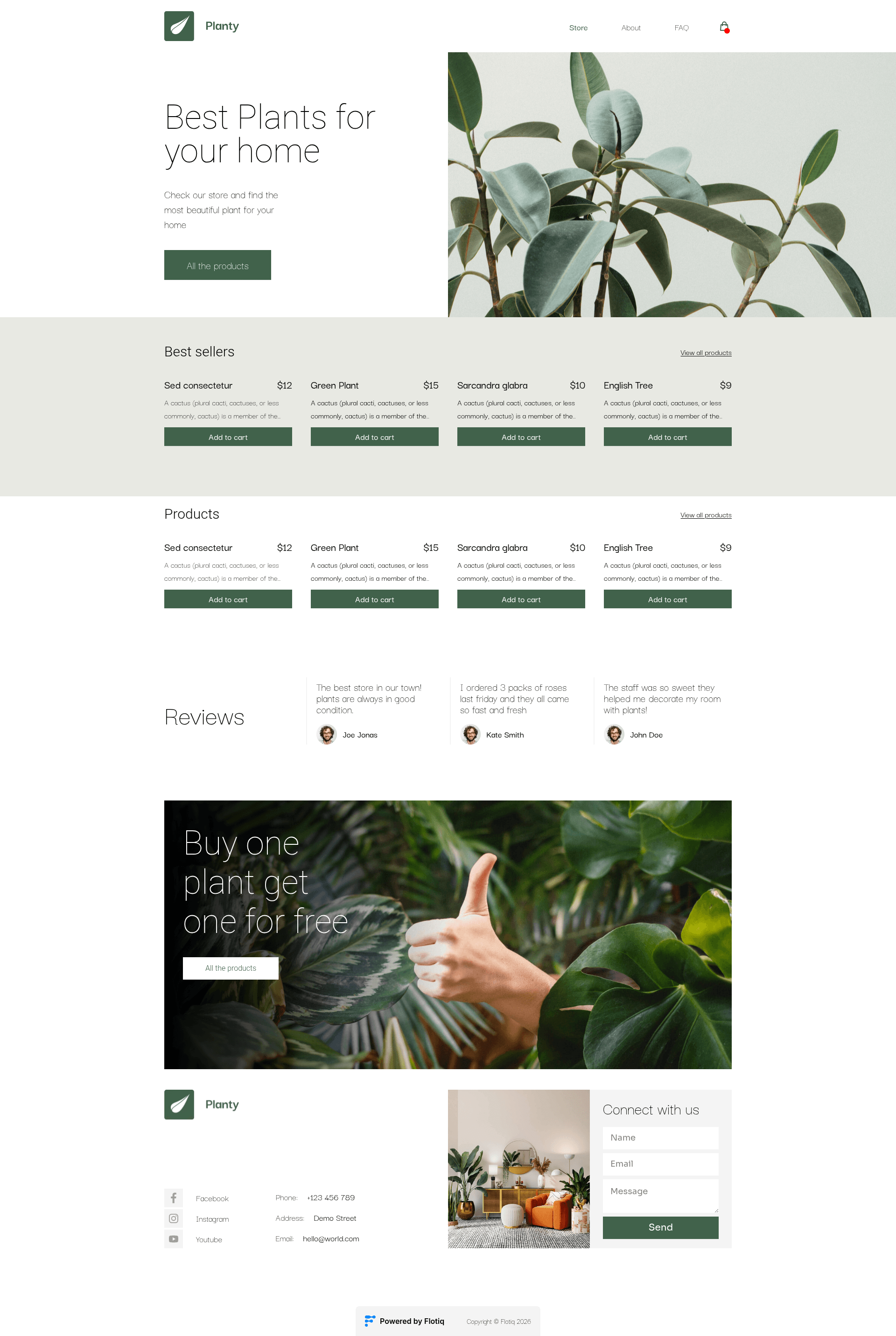 screenshot of Flotiq Gatsby Shop 2 on template0.com