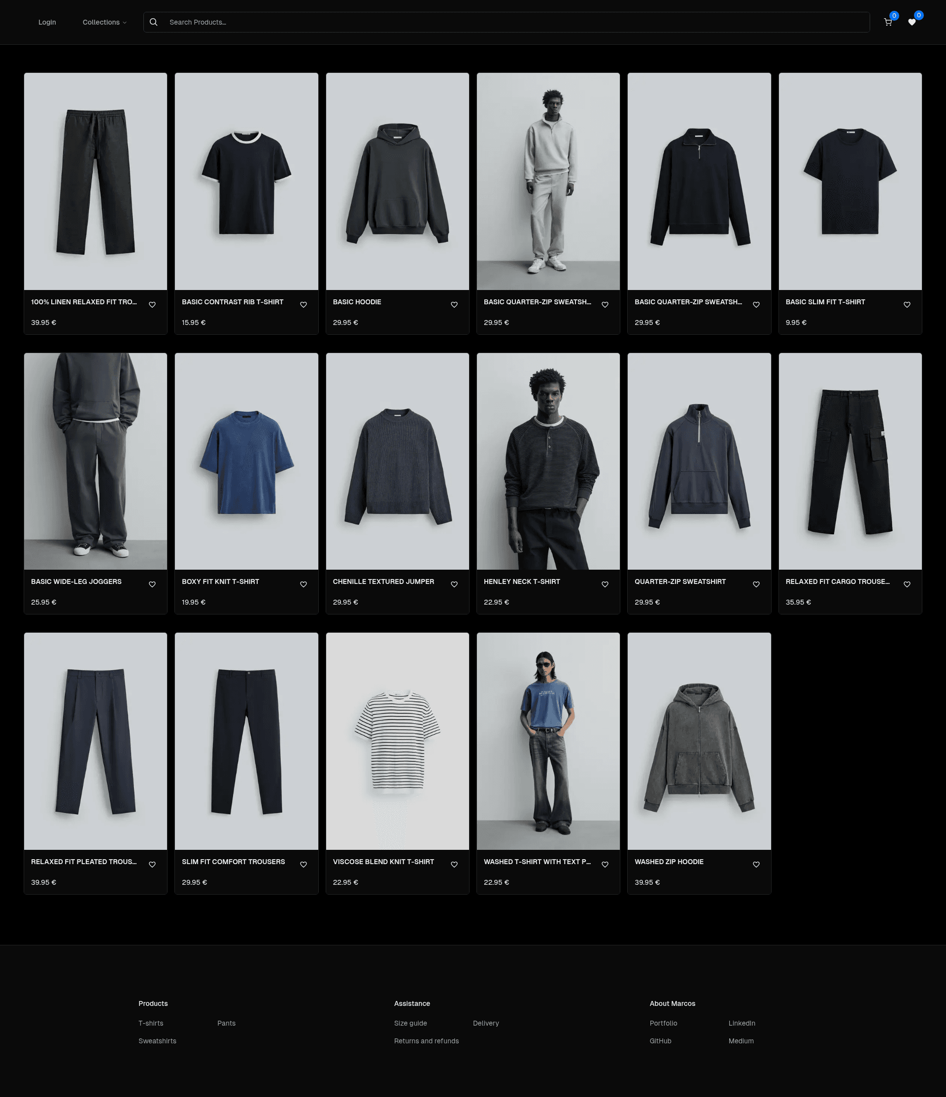 screenshot of Next.js Ecommerce Template on template0.com