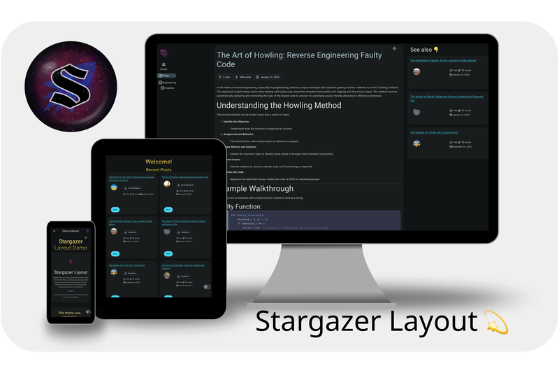 Image for Stargazer Layout on template0.com Image for Stargazer Layout on template0.com