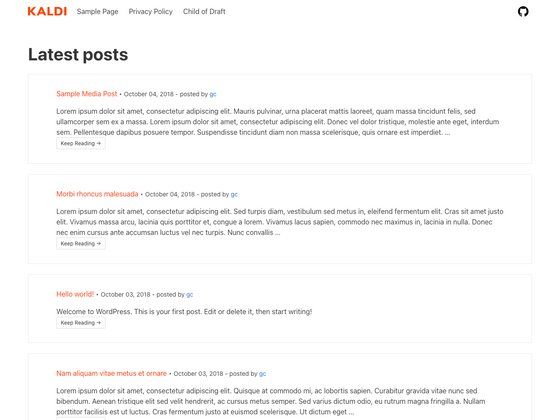 Image for Gatsby WordPress Starter on template0.com Image for Gatsby WordPress Starter on template0.com