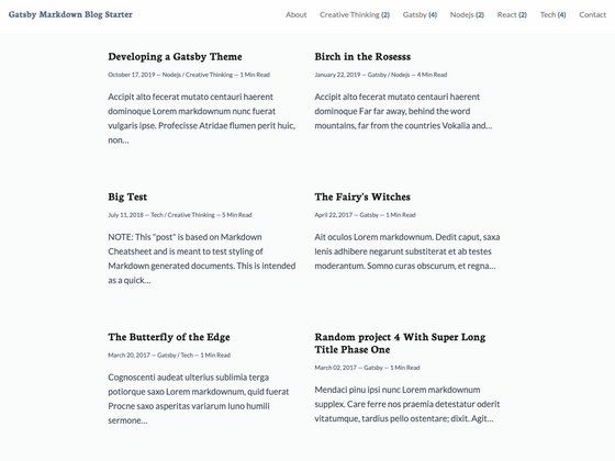 Image for Gatsby Markdown Blog Starter on template0.com Image for Gatsby Markdown Blog Starter on template0.com