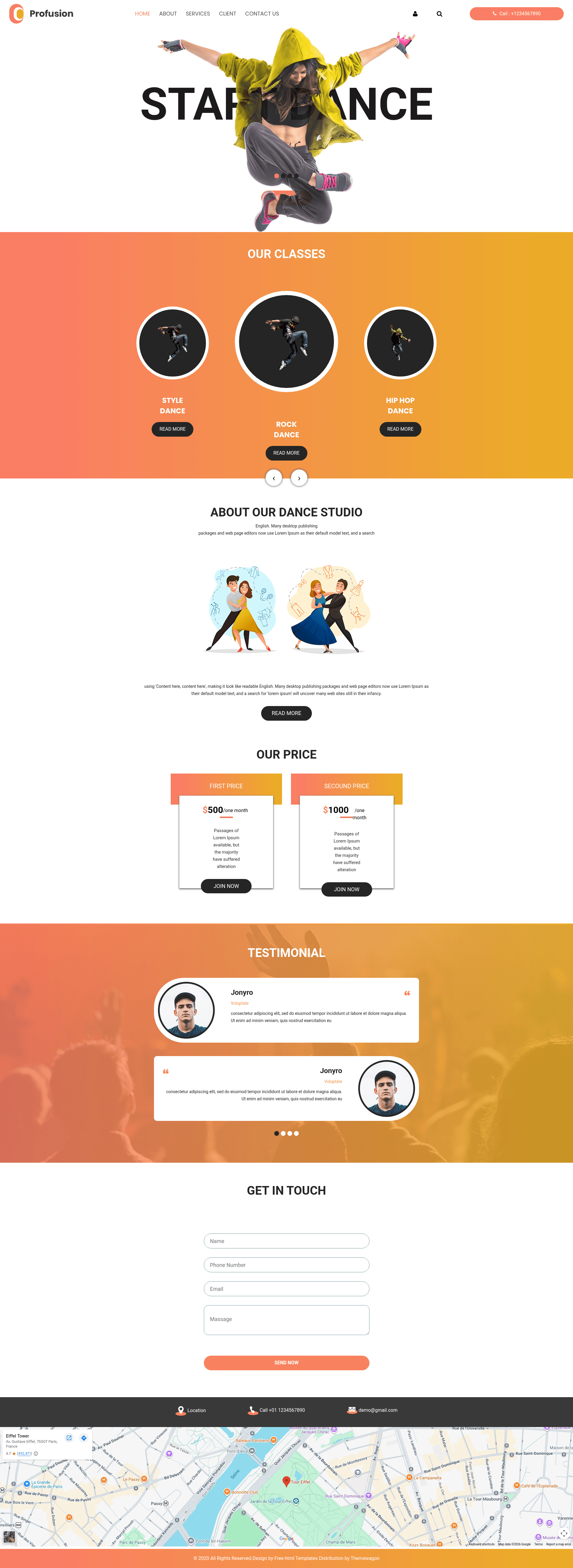 screenshot of Profusion on template0.com