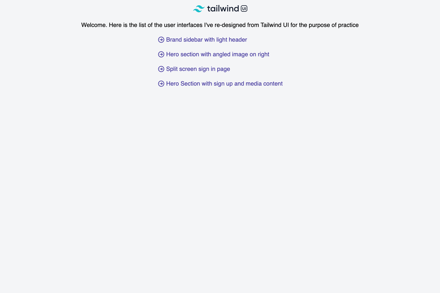 Tailwind UI Design Practice preview