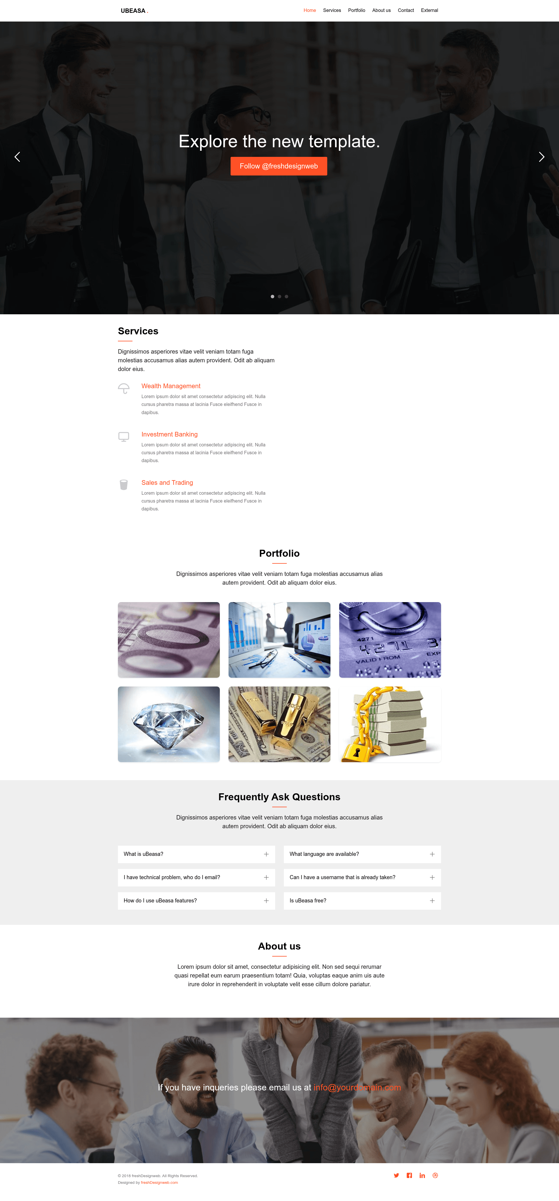 screenshot of Ubeasa on template0.com