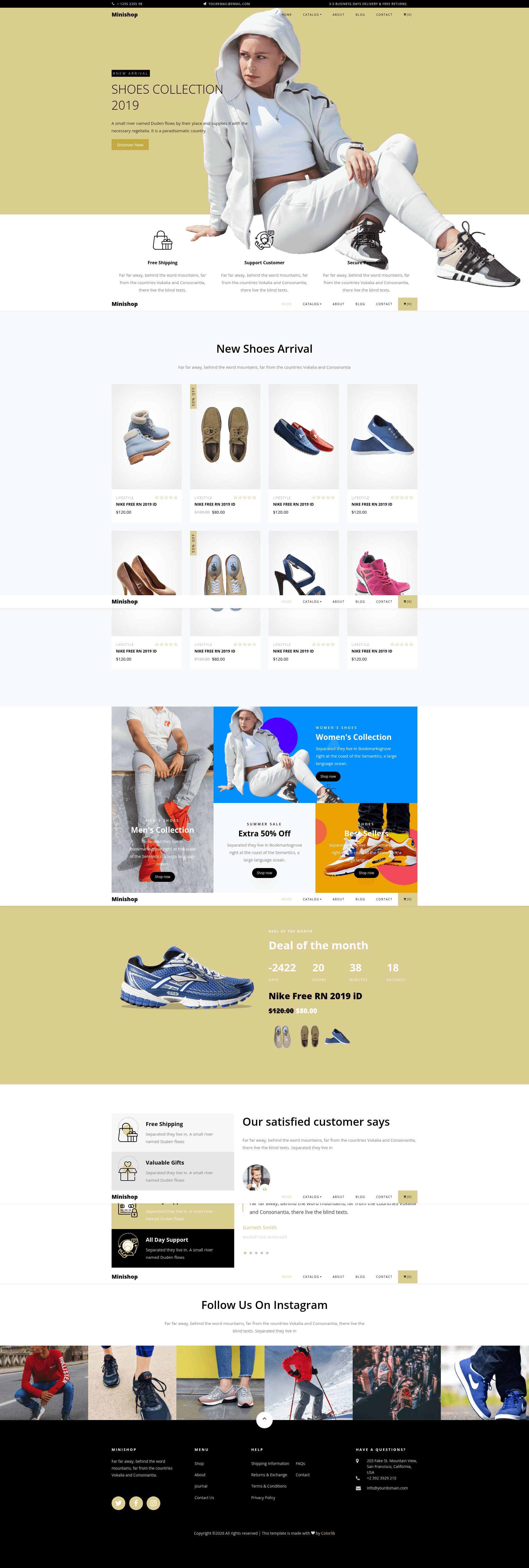 screenshot of Minishop on template0.com